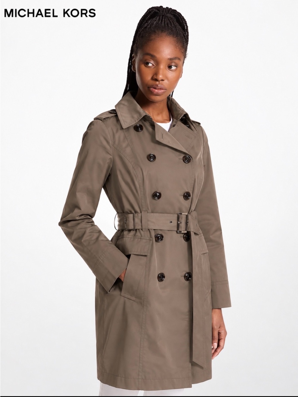 Michael Kors Double Breasted Belted Trench Coat Women’s L